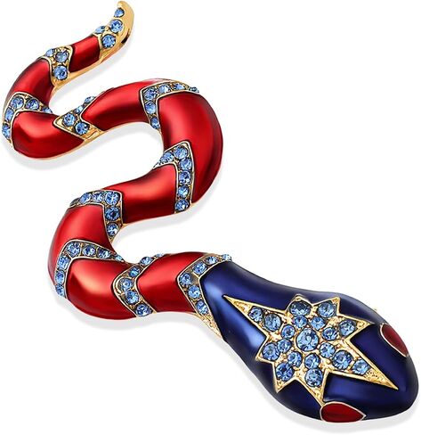 Brooches And Pins For Women Snake Brooch Funny Enamel Pins Cute Pins Drip Oil Pendant Brooch Dual Use in Saudi Arabia