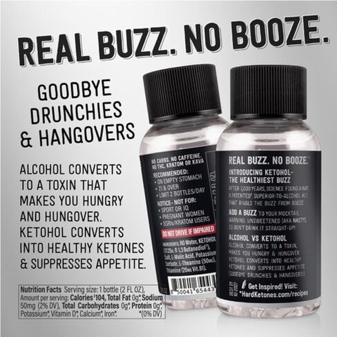 Hard Ketones Ginger Mule with Stevia | Alcohol Alternative with 17g (5%) Ketohol | 12 Pack, 12 Oz Cans in Kuwait