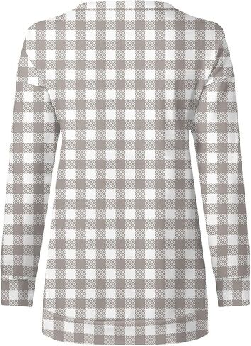 GOFULY بلوزات نسائية Crewneck حجم كبير قمصان عادية كم طويل 2025 الخريف لينة البلوز القمم الأزهار طباعة لطيف الملبس in Kuwait