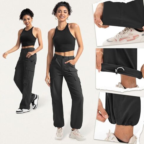 Cargo Pants for Women High Waisted Wide Leg Hiking Pant Casual Stretchy Lightweight Trousers Multi Pockets Outdoor in Saudi Arabia