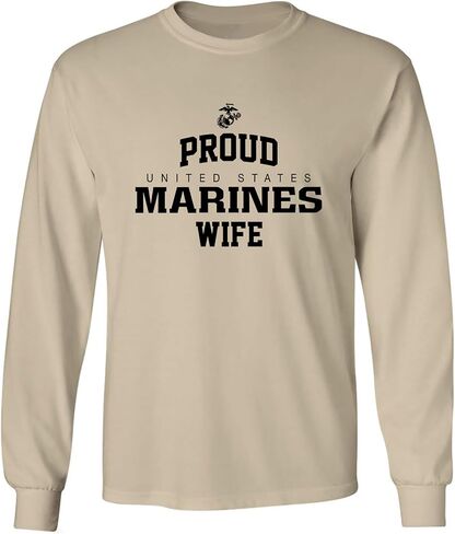 Proud Marines Wife Adult Long Sleeve T-Shirt in Saudi Arabia