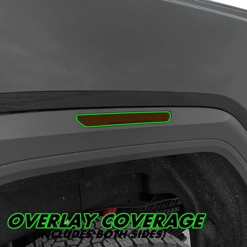 SlickMod PreCut Vinyl Smoke Tint for 2020-2023 GMC Sierra 2500HD / 3500HD الضوء الخلفي (LED) (20% دخان داكن، 2. انقطاع الضوء الخلفي) in Saudi Arabia
