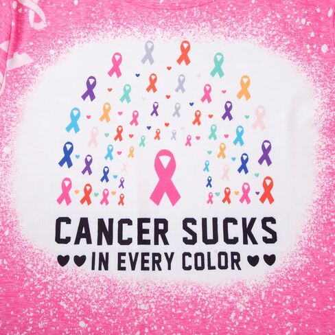 Breast Cancer Awareness T-Shirt - Women's Cancer Sucks Tee in Every Color - Survivor Ribbon Shirt in Saudi Arabia