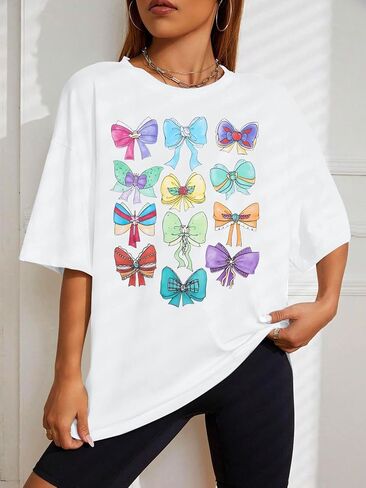 Magical Shirt Women Magic Kingdom Princess Shirts Oversized Cute Ribbons and Bows Shirt Family Holiday Vacation Tee Tops in Saudi Arabia