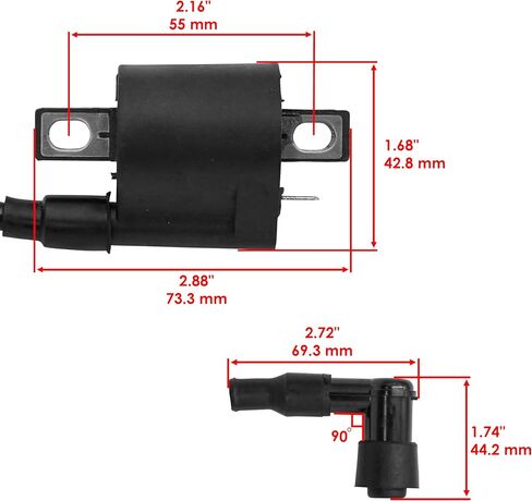 Caltric Ignition Coil Compatible with Honda 125 Atc125M Atc-125M 200 Atc200M Atc-200 M Atc200S 1984 in Saudi Arabia