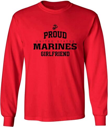 تي شيرت بأكمام طويلة من Proud Marines Girlfriend للكبار in Saudi Arabia