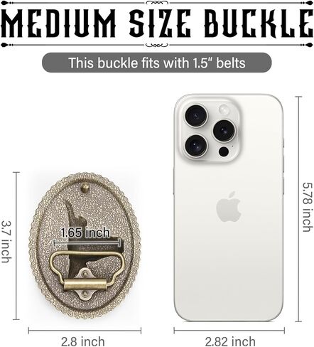 Western Cowboy Belt Buckle - Texas Bull Skull Belt Buckle for Men women in Kuwait