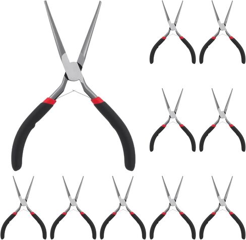 10 PCS 6 Inch Extra Long Needle Nose Pliers, Mini Precision Jewelry Pliers with Comfort Grip, Needle Nose for Jewelry Making, Repair, Crafts in Saudi Arabia