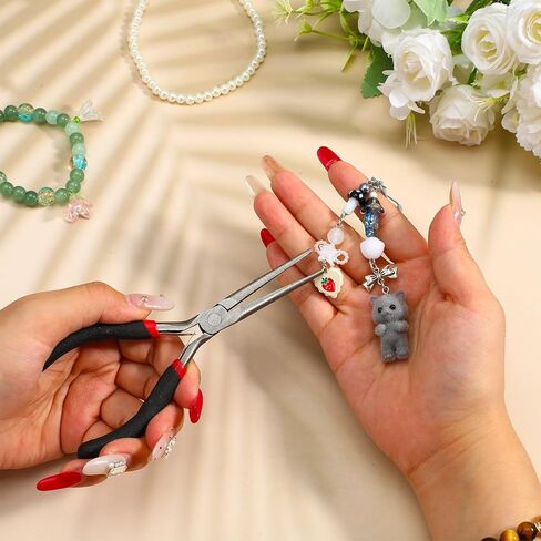 10 PCS 6 Inch Extra Long Needle Nose Pliers, Mini Precision Jewelry Pliers with Comfort Grip, Needle Nose for Jewelry Making, Repair, Crafts in Saudi Arabia
