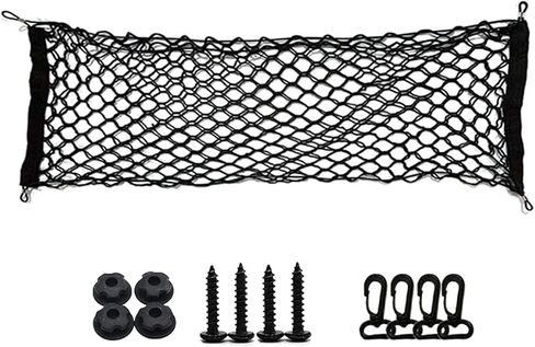 Car Cargo Net, Elastic Stretchable Car Trunk Cargo Storage Net with Hooks, Double-Layer Nylon Truck Organizer Mesh, Vehicle Interior Accessories for Most SUVs, Trucks (35.4x15.7 inch/90×40 cm) in Saudi Arabia