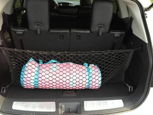 Rear Trunk Organizer Cargo Net for Infiniti QX60 2014-2023 JX35 2013 - Envelope Style Cargo Net for SUV - Premium Mesh Car Trunk Organizer Vehicle Carrier Storage–Compatible with QX60 in Saudi Arabia