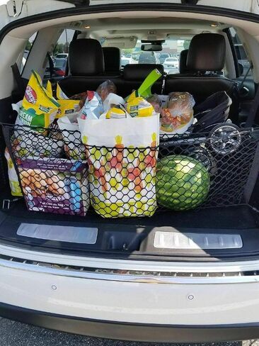 Rear Trunk Organizer Cargo Net for Infiniti QX60 2014-2023 JX35 2013 - Envelope Style Cargo Net for SUV - Premium Mesh Car Trunk Organizer Vehicle Carrier Storage–Compatible with QX60 in Saudi Arabia
