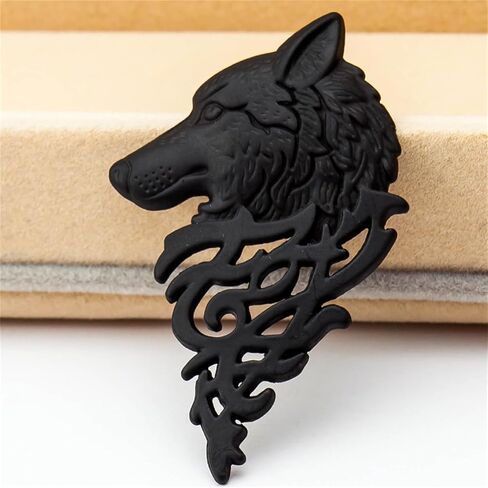 WCRAZYE Vintage Wolf Head Lapel Brooch Set for Men Women Antique Animal Dire Wolf Head Coyote Antique Retro Lapel Brooches Badge Men's Suits Buckle Neckwear Accessories in Saudi Arabia