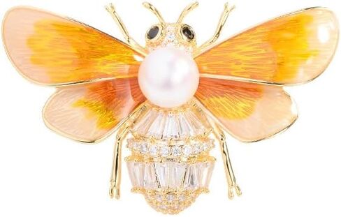 ﻿دبابيس بروش النحلة GKDFK للنساء، دبوس طية صدر السترة على شكل حشرة حيوان عتيق، دبوس بروش من حجر الراين الكريستالي، إكسسوارات قبعة، حفلة عيد ميلاد، مجوهرات، هدايا ﻿ in Kuwait