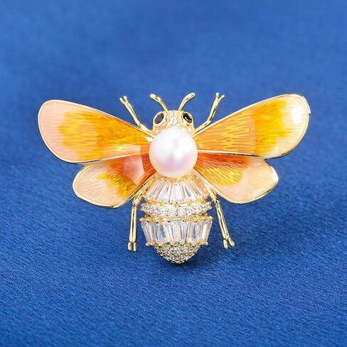 ﻿دبابيس بروش النحلة GKDFK للنساء، دبوس طية صدر السترة على شكل حشرة حيوان عتيق، دبوس بروش من حجر الراين الكريستالي، إكسسوارات قبعة، حفلة عيد ميلاد، مجوهرات، هدايا ﻿ in Kuwait