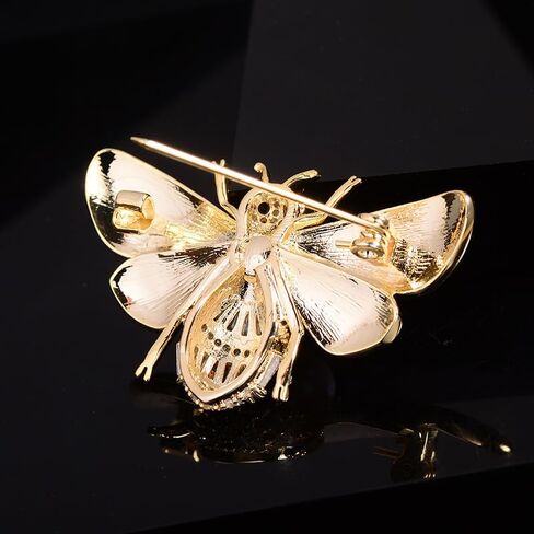 ﻿دبابيس بروش النحلة GKDFK للنساء، دبوس طية صدر السترة على شكل حشرة حيوان عتيق، دبوس بروش من حجر الراين الكريستالي، إكسسوارات قبعة، حفلة عيد ميلاد، مجوهرات، هدايا ﻿ in Kuwait