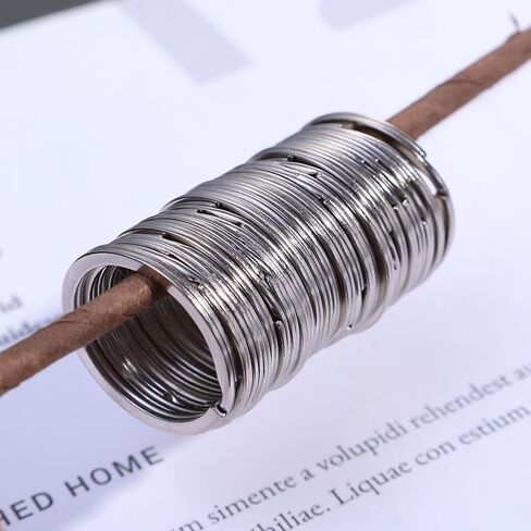 10 قطعة من سلسلة المفاتيح المصنوعة من الفولاذ المقاوم للصدأ المصقول باللون الفضي DIY ملحقات سلسلة المفاتيح العملية البسيطة in Saudi Arabia