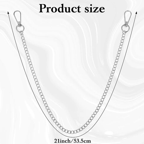 Wallet Chain Heavy Duty Pocket Chain Jeans Chains with Lobster Clasps 21Inch Hip Hop Keyholder Metal Wallet Pants Belt for Men Women Boy Girl Key Pocket in Saudi Arabia