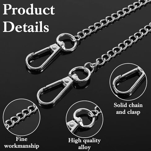 Wallet Chain Heavy Duty Pocket Chain Jeans Chains with Lobster Clasps 21Inch Hip Hop Keyholder Metal Wallet Pants Belt for Men Women Boy Girl Key Pocket in Saudi Arabia