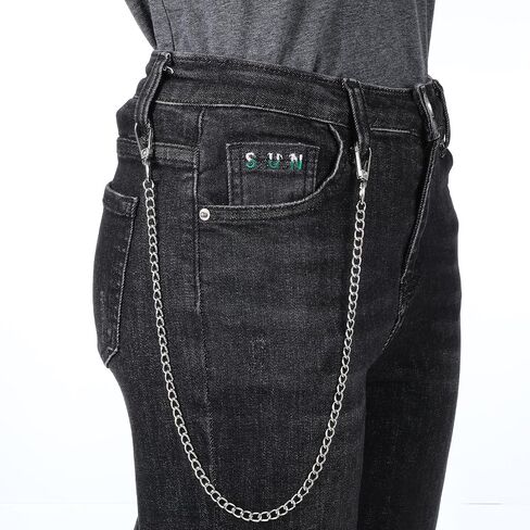 Wallet Chain Heavy Duty Pocket Chain Jeans Chains with Lobster Clasps 21Inch Hip Hop Keyholder Metal Wallet Pants Belt for Men Women Boy Girl Key Pocket in Saudi Arabia
