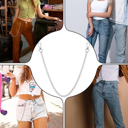 Wallet Chain Heavy Duty Pocket Chain Jeans Chains with Lobster Clasps 21Inch Hip Hop Keyholder Metal Wallet Pants Belt for Men Women Boy Girl Key Pocket in Saudi Arabia