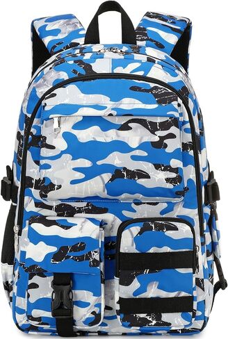 Camouflage Backpack for Boys Backpack for School Backpacks for Kids Boys Backpacks for Elementary Bookbag (Blue) in Saudi Arabia