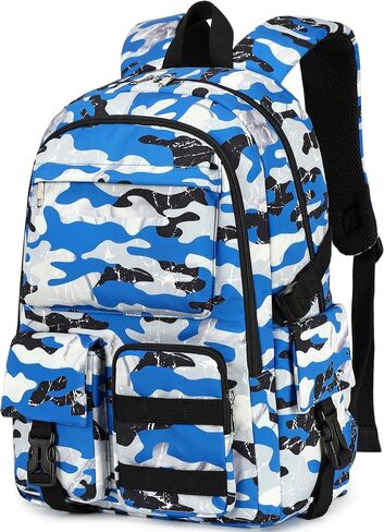 Camouflage Backpack for Boys Backpack for School Backpacks for Kids Boys Backpacks for Elementary Bookbag (Blue) in Saudi Arabia