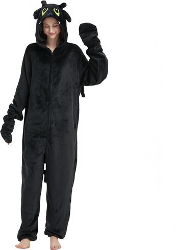 Zyrah Snug Fit Unisex Adult Animal Onesie Pajamas, Flannel Cosplay Animal One Piece Halloween Costume Sleepwear Homewear in Saudi Arabia