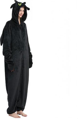 Zyrah Snug Fit Unisex Adult Animal Onesie Pajamas, Flannel Cosplay Animal One Piece Halloween Costume Sleepwear Homewear in Saudi Arabia