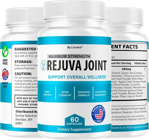 (2 Pack) Rejuva Joint - Official RejuvaJoint Supplement Pills Advanced Formula Maximum Strength Support, Natural Rejuv Capsules For Overall Health & Wellness Supports Review, 120 Capsules For 2 Months in Saudi Arabia