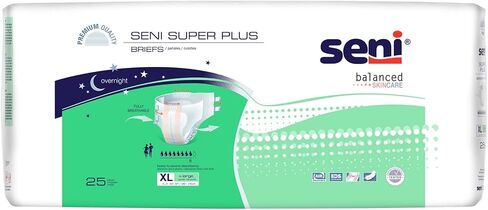 Seni Super Plus Adult Incontinence Brief XL Heavy Absorbency Breathable/Overnight, S-XL25-BP1, Severe, 75 Ct in Saudi Arabia
