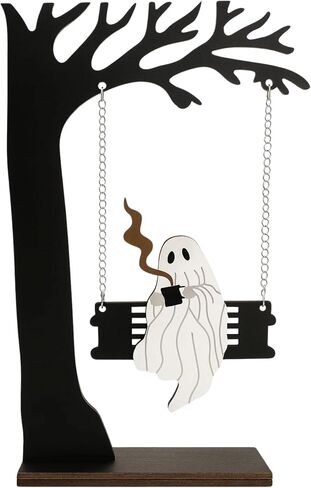 Spooky Home Decor, Cute Halloween Ghost Swing Decorations, Gothic Fall Decor for Window & Kitchen, for Women, Indoor Outdoor Party Decor in Saudi Arabia