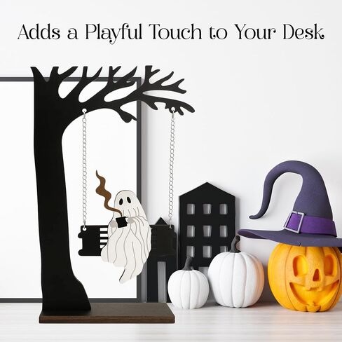 Spooky Home Decor, Cute Halloween Ghost Swing Decorations, Gothic Fall Decor for Window & Kitchen, for Women, Indoor Outdoor Party Decor in Saudi Arabia