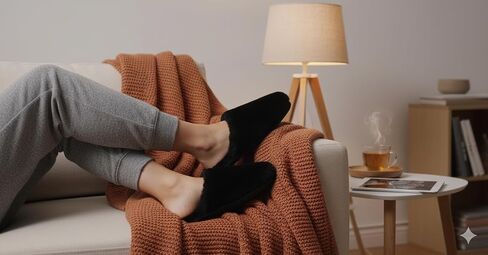 شبشب نسائي من الفرو الصناعي من Nine West - حذاء كلاسيكي مغلق من الخلف للمنزل in Saudi Arabia