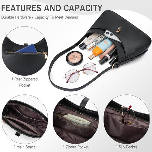 APHISON Shoulder Bag for Women Trendy, Vegan Leather Hobo Purses and Handbags with Adjustable Strap in Kuwait