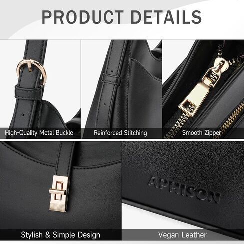 APHISON Shoulder Bag for Women Trendy, Vegan Leather Hobo Purses and Handbags with Adjustable Strap in Kuwait