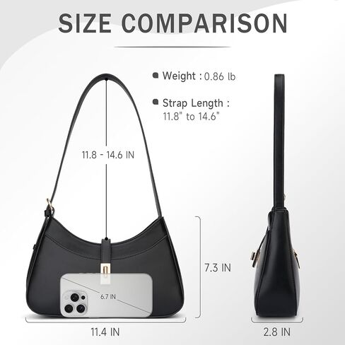 APHISON Shoulder Bag for Women Trendy, Vegan Leather Hobo Purses and Handbags with Adjustable Strap in Kuwait
