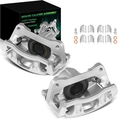 Front Disc Brake Caliper Assembly with Bracket Fit for:-Dodge Grand Caravan Nitro, for:-Jeep Liberty Wrangler, for:-Chrysler Town & Country 3.6L 3.7L 3.8L 4.0L 18-B5044, 18-B5045 (2) in Saudi Arabia