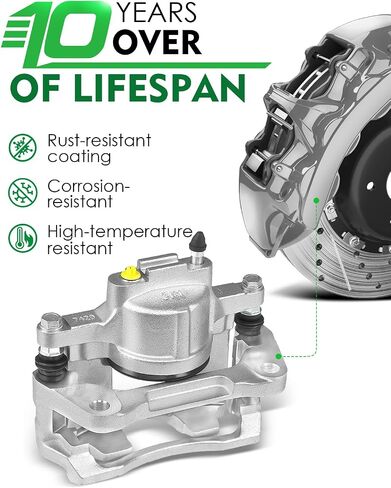 Front Disc Brake Caliper Assembly with Bracket Fit for:-Dodge Grand Caravan Nitro, for:-Jeep Liberty Wrangler, for:-Chrysler Town & Country 3.6L 3.7L 3.8L 4.0L 18-B5044, 18-B5045 (2) in Saudi Arabia