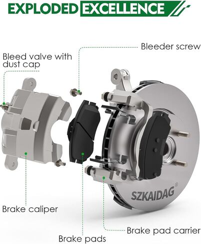 Front Disc Brake Caliper Assembly with Bracket Fit for:-Dodge Grand Caravan Nitro, for:-Jeep Liberty Wrangler, for:-Chrysler Town & Country 3.6L 3.7L 3.8L 4.0L 18-B5044, 18-B5045 (2) in Saudi Arabia