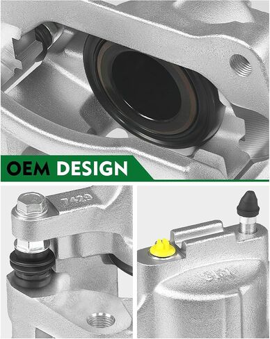Front Disc Brake Caliper Assembly with Bracket Fit for:-Dodge Grand Caravan Nitro, for:-Jeep Liberty Wrangler, for:-Chrysler Town & Country 3.6L 3.7L 3.8L 4.0L 18-B5044, 18-B5045 (2) in Saudi Arabia