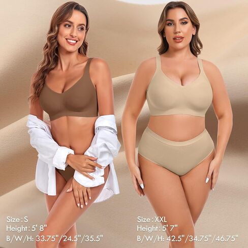 Womens Seamless Wireless Bras No Underwire V Neck Support Bras Full Coverage Push Up Bralette Comfortale Everyday Tshirt Bra in Saudi Arabia