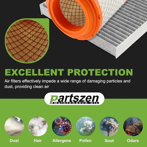 CA11048 Cabin and Engine Air Filter Fit for Jeep Compass Patriot 2.0L 2.4L 2011-2016 for Dodge Caliber 2.0L 2011-2012 Replace 4593914AB 5058693AA in Saudi Arabia