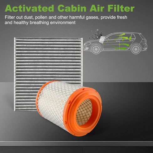 CA11048 Cabin and Engine Air Filter Fit for Jeep Compass Patriot 2.0L 2.4L 2011-2016 for Dodge Caliber 2.0L 2011-2012 Replace 4593914AB 5058693AA in Saudi Arabia