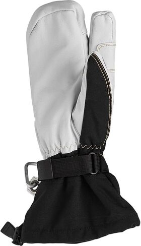 Army Leather GTX 3-Finger Mitten - Men's, Black/Natural Grey, 10 in Saudi Arabia