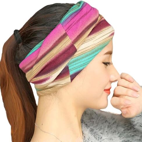 Unisex Stripe Print Multifunction Scarf Beanie Cap Casaul Outdoor Convertible Windproof Hats in Saudi Arabia