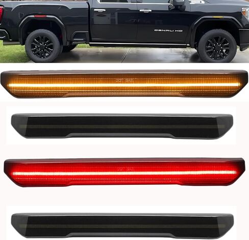مصابيح LED للعلامات الجانبية متوافقة مع 2020-2024 GMC Sierra 2500 HD 3500 HD شاحنة بيك اب بيضاء أمامية وخلفية بيضاء عدسة مدخنة in Kuwait