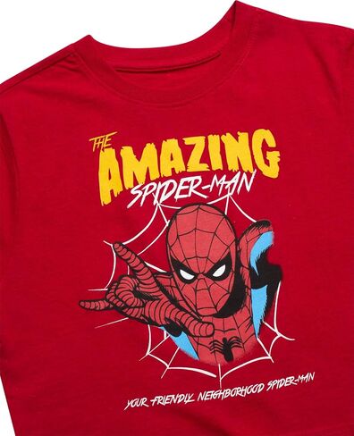 تي شيرت نسائي برسوم جرافيك من Marvel - تي شيرت قصير للأطفال بتصميم The Amazing Spider-Man Novelty - قمصان قصيرة مسامية للنساء (S-XL) in Saudi Arabia