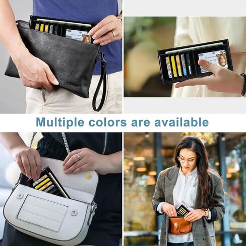 XEYOU Women Slim Rfid Blocking Credit Card Case حامل المحفظة البريدي ID Case Wallet Small Compact Leather Wallet Coin Wallet in Kuwait