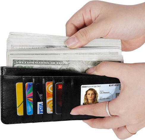 XEYOU Women Slim Rfid Blocking Credit Card Case حامل المحفظة البريدي ID Case Wallet Small Compact Leather Wallet Coin Wallet in Kuwait